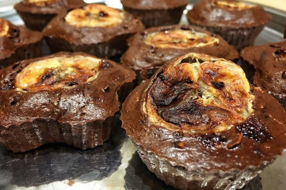 étcsokis-banános muffin étcsokis-banános muffin
