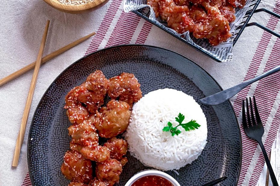 Kínai szezámos édes-savanyú karfiol golyók