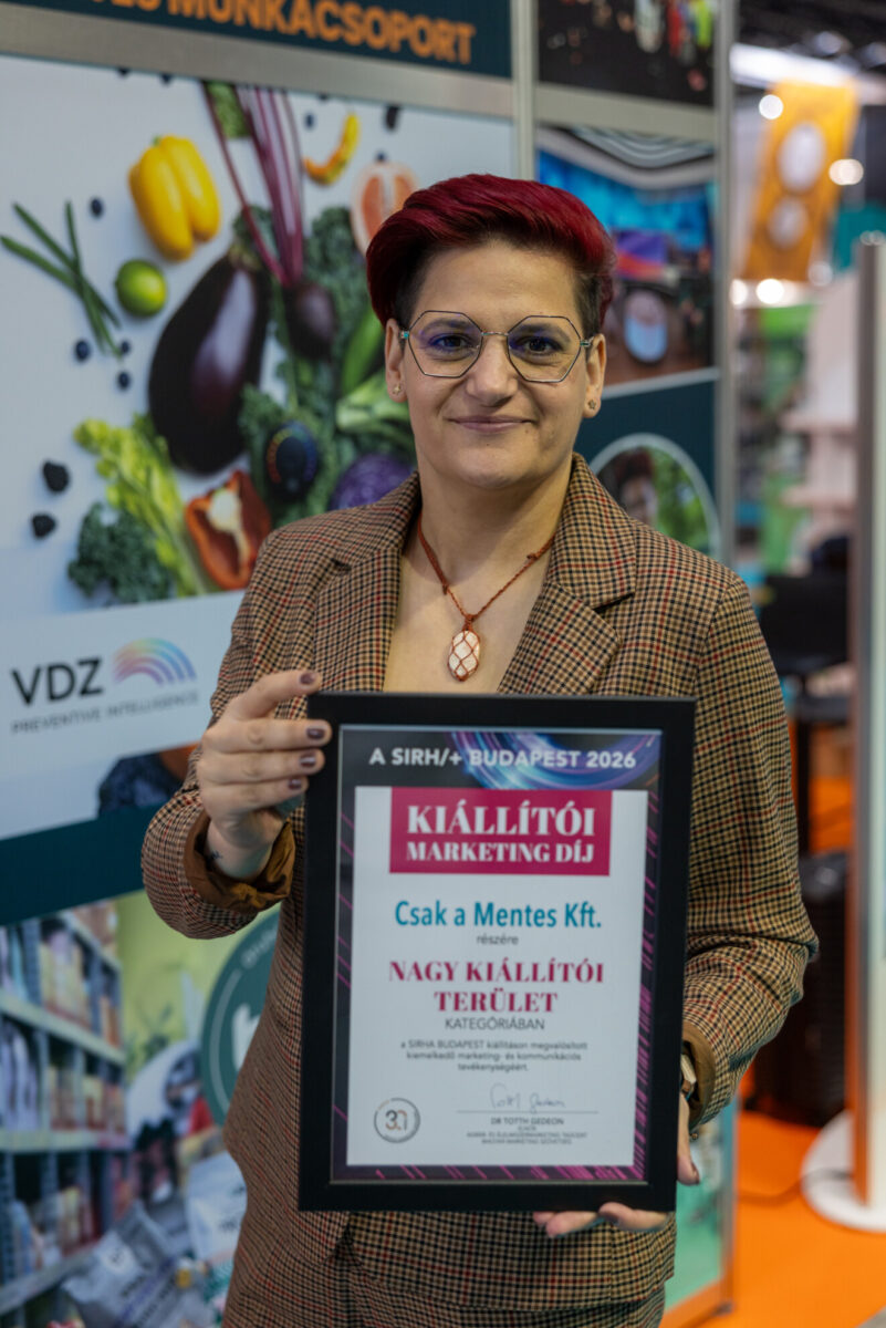 Csak a Mentes Kiállítói Marketing Díj nagy kiállítói terület kategóriában